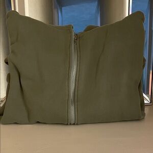 Olive Green Zip-Up Jacket